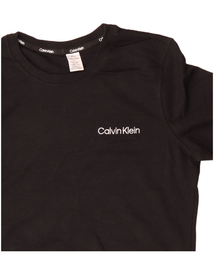 Женский свитер CALVIN KLEIN, джемпер UK 14, средний черный, хлопок