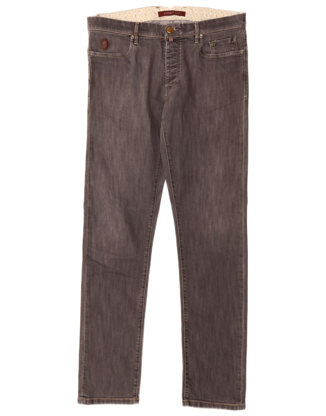 Мужские узкие джинсы Trussardi W33 L34, серый хлопок