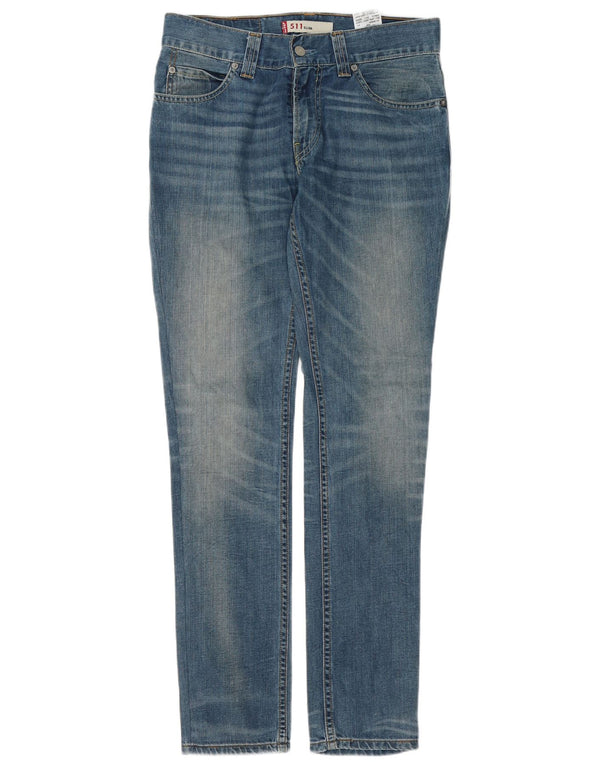 Женские узкие джинсы Levi's 511 W32 L34 синие, хлопок