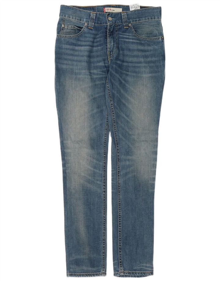 Женские узкие джинсы Levi's 511 W32 L34 синие, хлопок