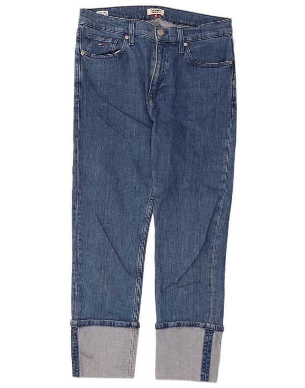 Женские укороченные джинсы Tommy Hilfiger Izzy с высокой посадкой W30 L30, синий хлопок
