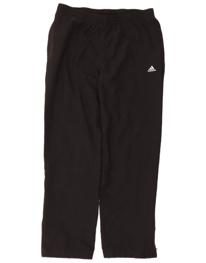 Мужские спортивные брюки Adidas Climalite, большие черные полиэстеровые брюки
