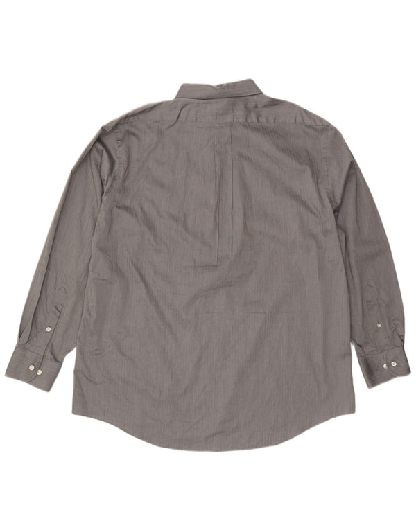 Мужская рубашка CHAPS стандартного кроя, размер 17 1/2 XL, серая, хлопок с рисунком «елочка»