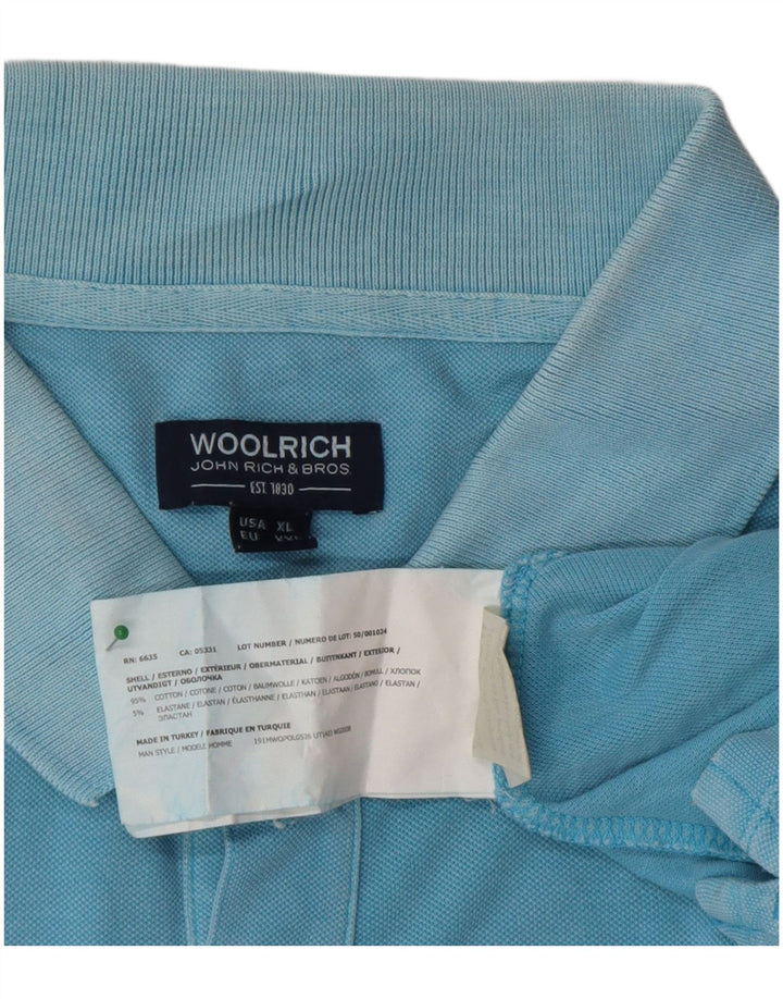 Мужская рубашка-поло Woolrich 2XL, синяя, хлопок