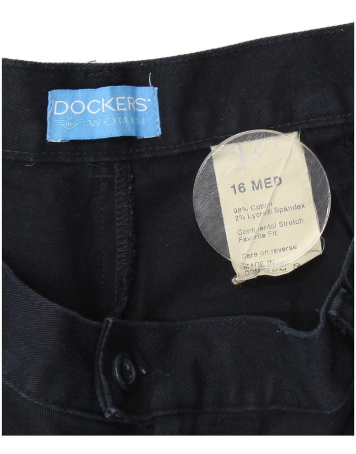 DOCKERS Женские повседневные брюки с высокой талией США 16 2XL W34 L30 Темно-синие