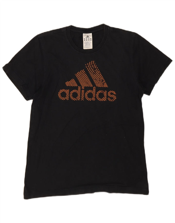 Мужская футболка с рисунком Adidas Top Medium Black Cotton