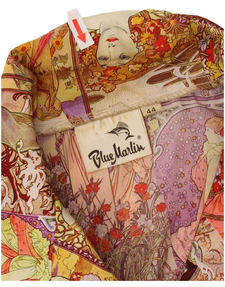 ВИНТАЖНЫЙ женский пиджак с 4 пуговицами и рисунком IT 44, средний разноцветный