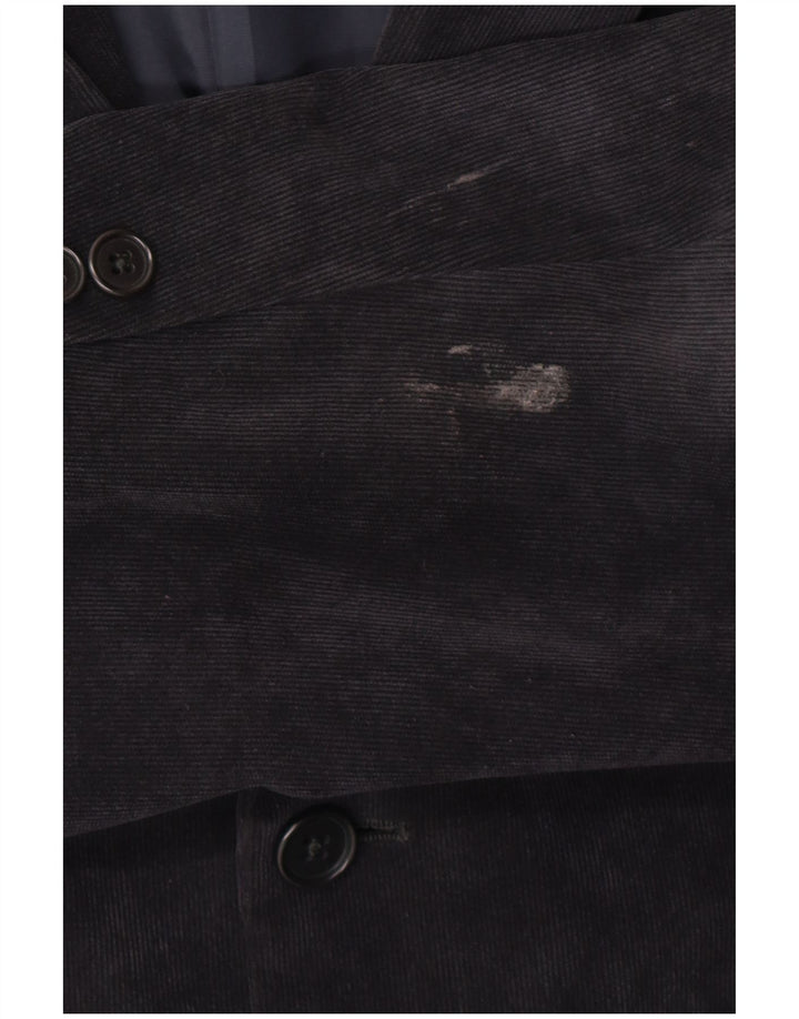 Armani Collezioni Мужской вельветовый пиджак с 2 пуговицами IT 58 3XL Темно-синий