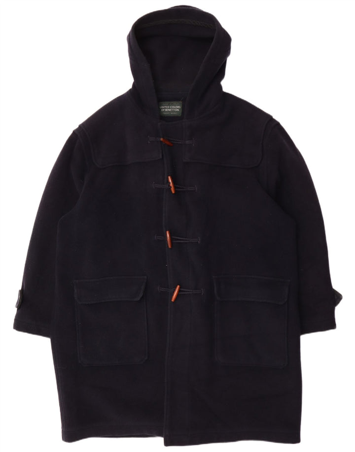 Мужской дафлкот с капюшоном BENETTON IT 54 2XL Темно-синий, шерсть