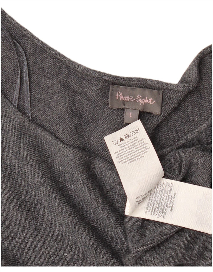 Женский свободный джемпер с вырезом «лодочка» Phase Eight, Великобритания, 16, большой серый цвет