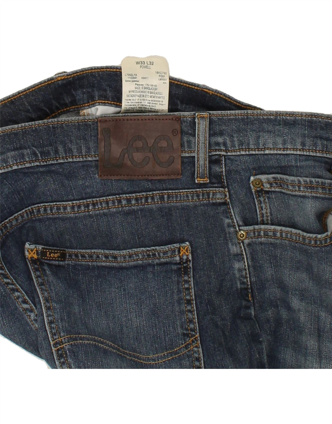 LEE Womens Powell Straight Jeans W33 L26 Blue Cotton Vintage Lee and Second-Hand Lee from Messina Hembry 