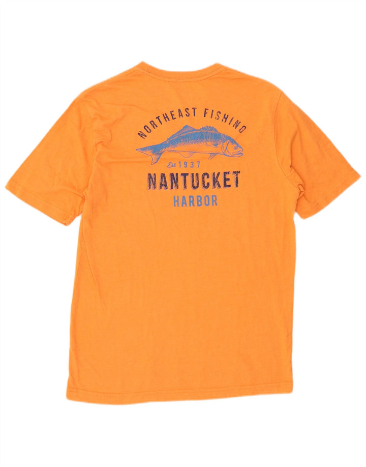 IZOD Мужская футболка с рисунком соленой воды, маленький оранжевый