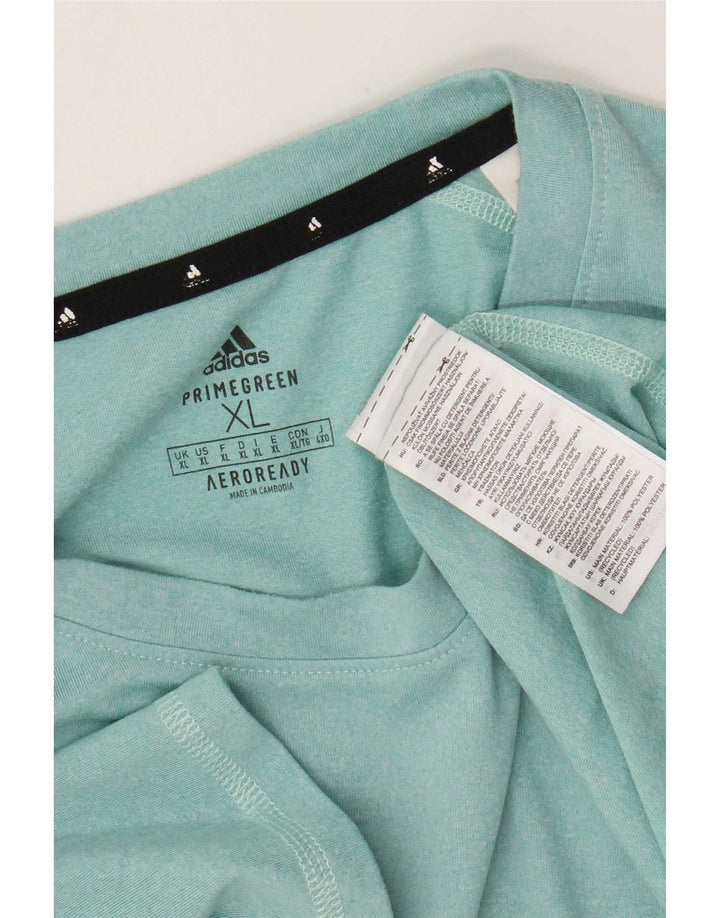 Adidas Мужская футболка Aeroready Top XL Бирюзовый полиэстер