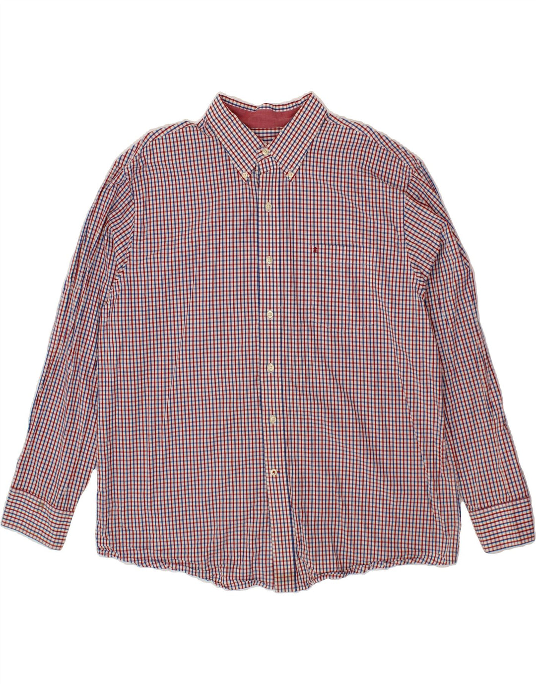 IZOD Mens Big & Tall Shirt XL Red Check Cotton Vintage Izod and Second-Hand Izod from Messina Hembry 