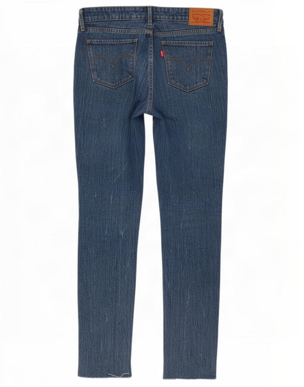 Женские джинсы скинни Levi's 711 W27 L30 синие, хлопок с цветными блоками