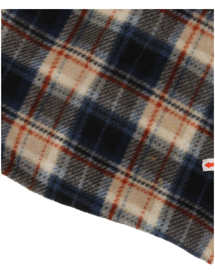 ATLAS FOR MEN Мужская флисовая рубашка 3XL синяя клетка из полиэстера