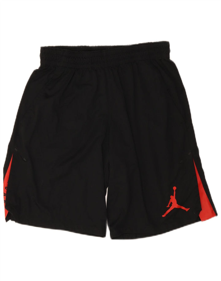Мужские спортивные шорты Jordan Dri Fit, большие черные полиэстер с цветными блоками