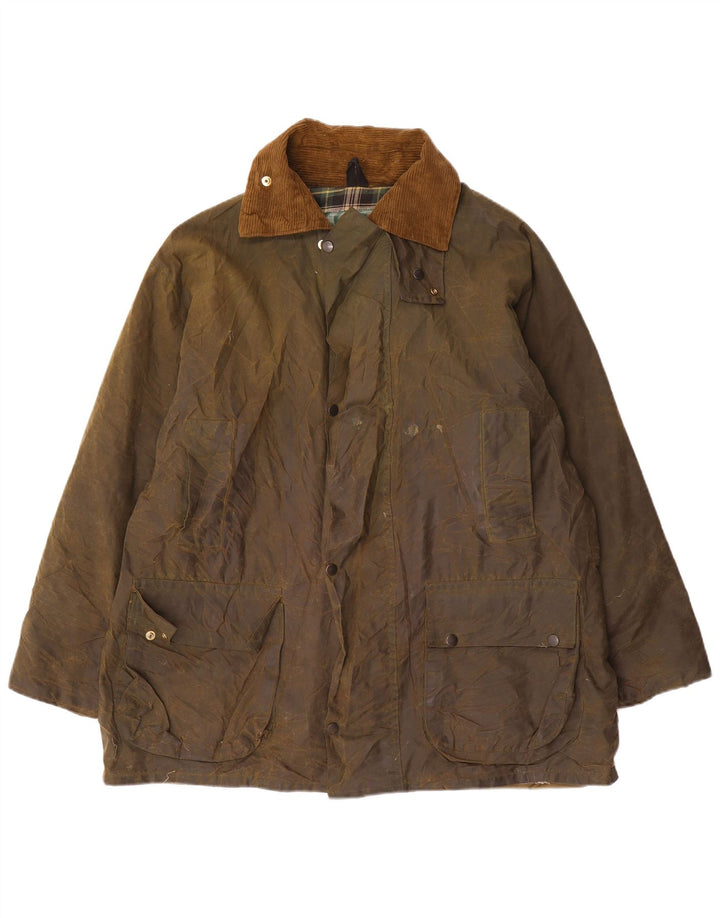 Мужская куртка из вощеного хлопка MILLER & SIMONS UK 38 средний зеленый