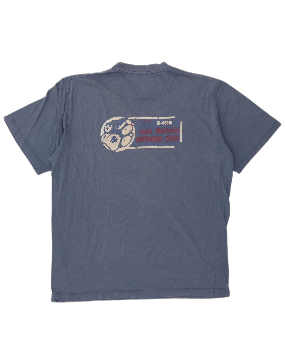JACK WOLFSKIN Мужская футболка с рисунком, большой темно-синий хлопок