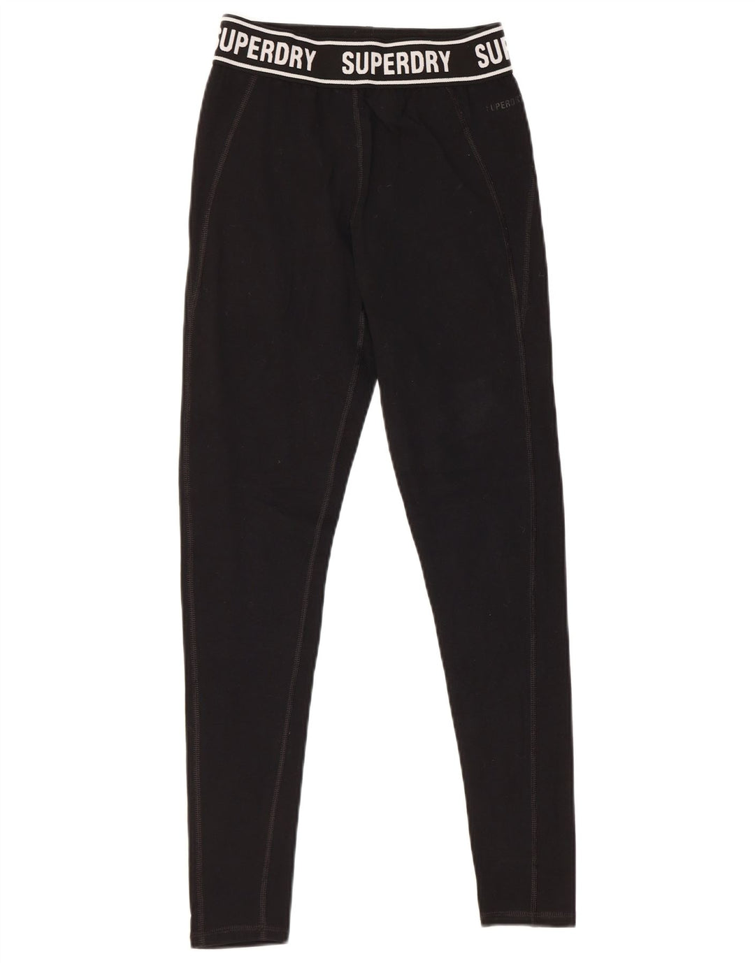 SUPERDRY Женские леггинсы с рисунком UK 8, маленькие, черные, хлопковые