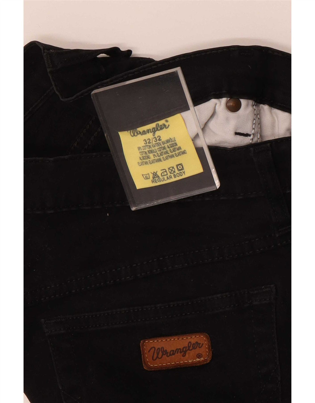 Мужские зауженные джинсы Wrangler W32 L29, черный хлопок