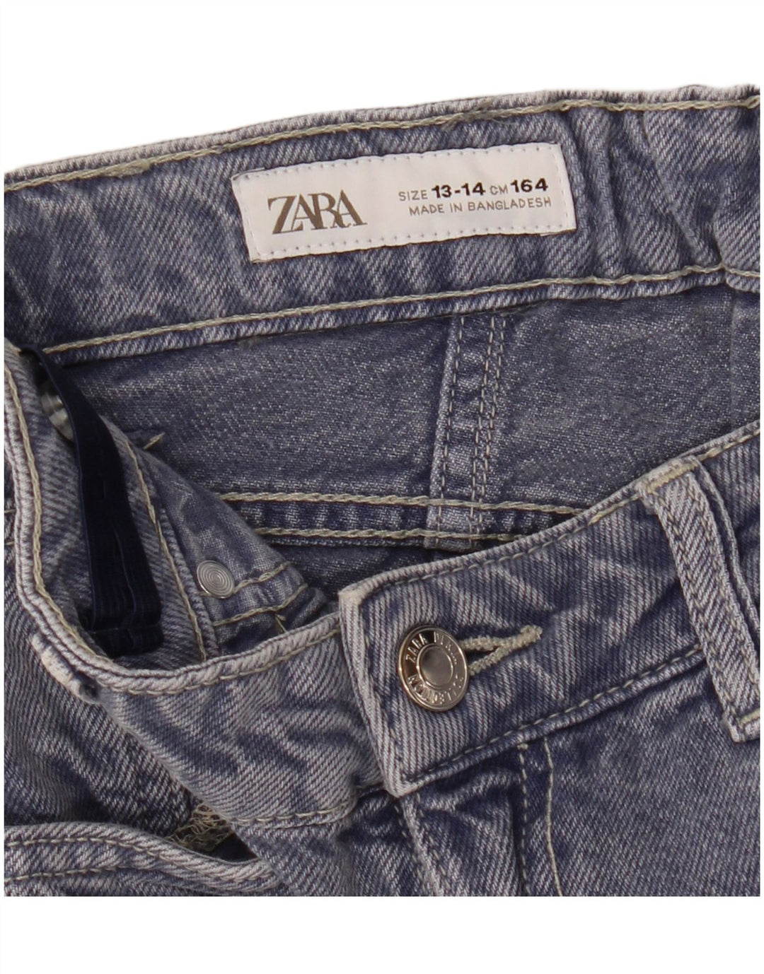 Свободные джинсы ZARA для девочек 13–14 лет W26 L27 Темно-синие