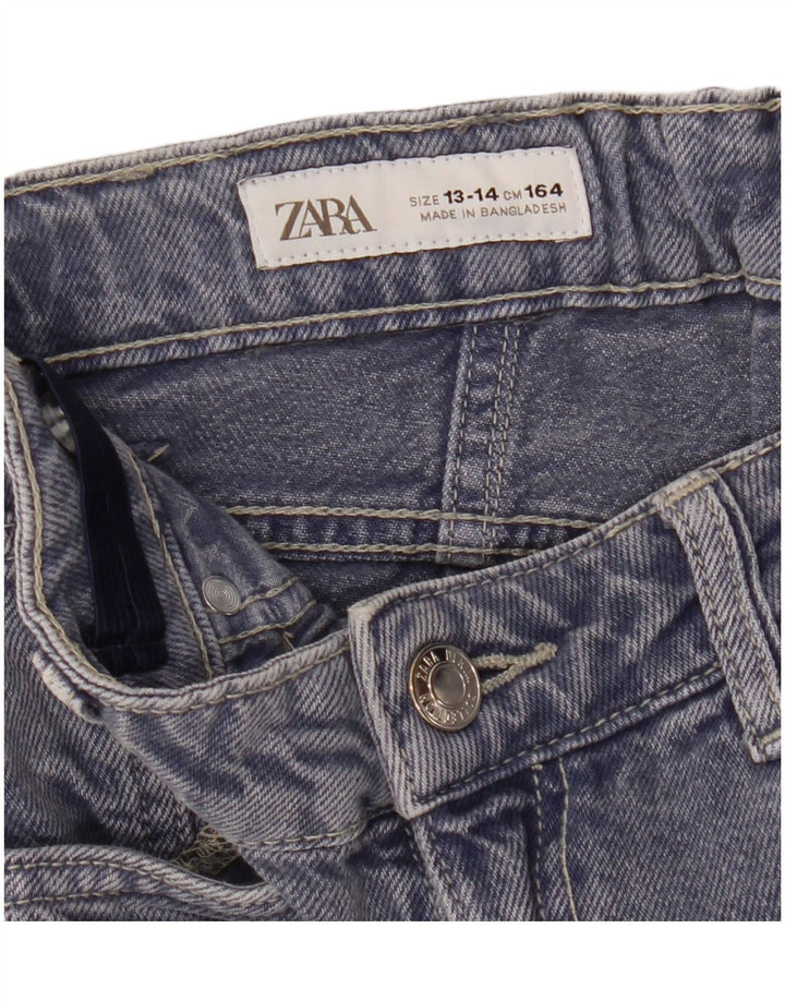 Свободные джинсы ZARA для девочек 13–14 лет W26 L27 Темно-синие