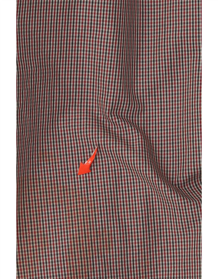 Мужской бомбер Quiksilver UK 42 XL, красный хлопок в мелкую клетку