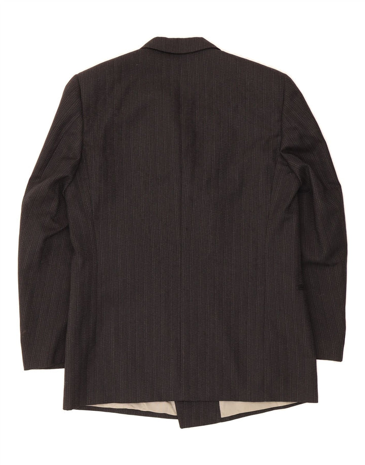 DAMIANI Mens Double Breasted Blazer Jacket IT 50 Large Black Pinstripe Vintage Damiani and Second-Hand Damiani from Messina Hembry 