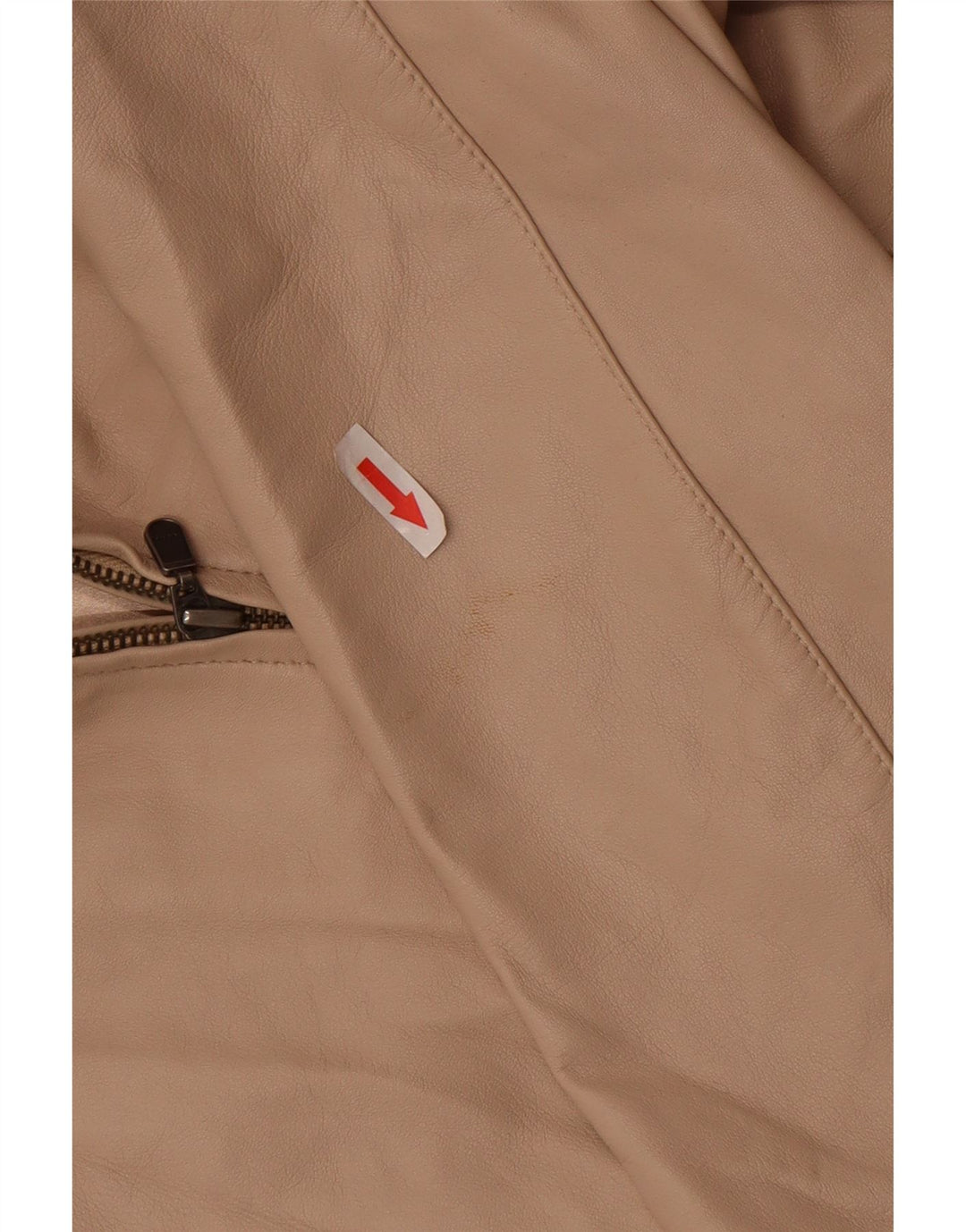 Женская кожаная куртка Lakeland UK 12 средний бежевый кожаный