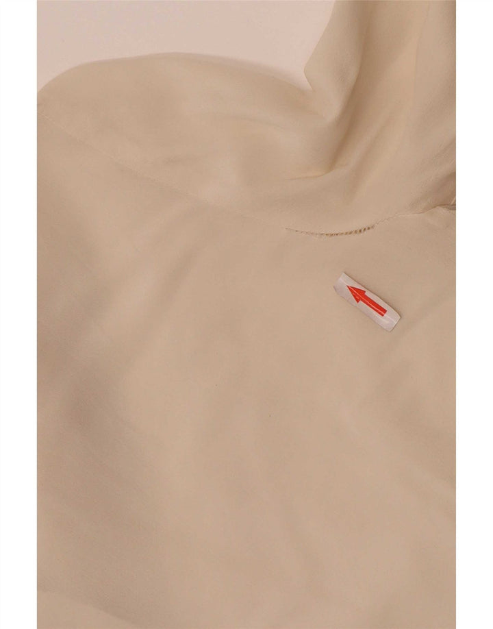 Винтажная женская блузка-рубашка IT 40, маленькая Off White