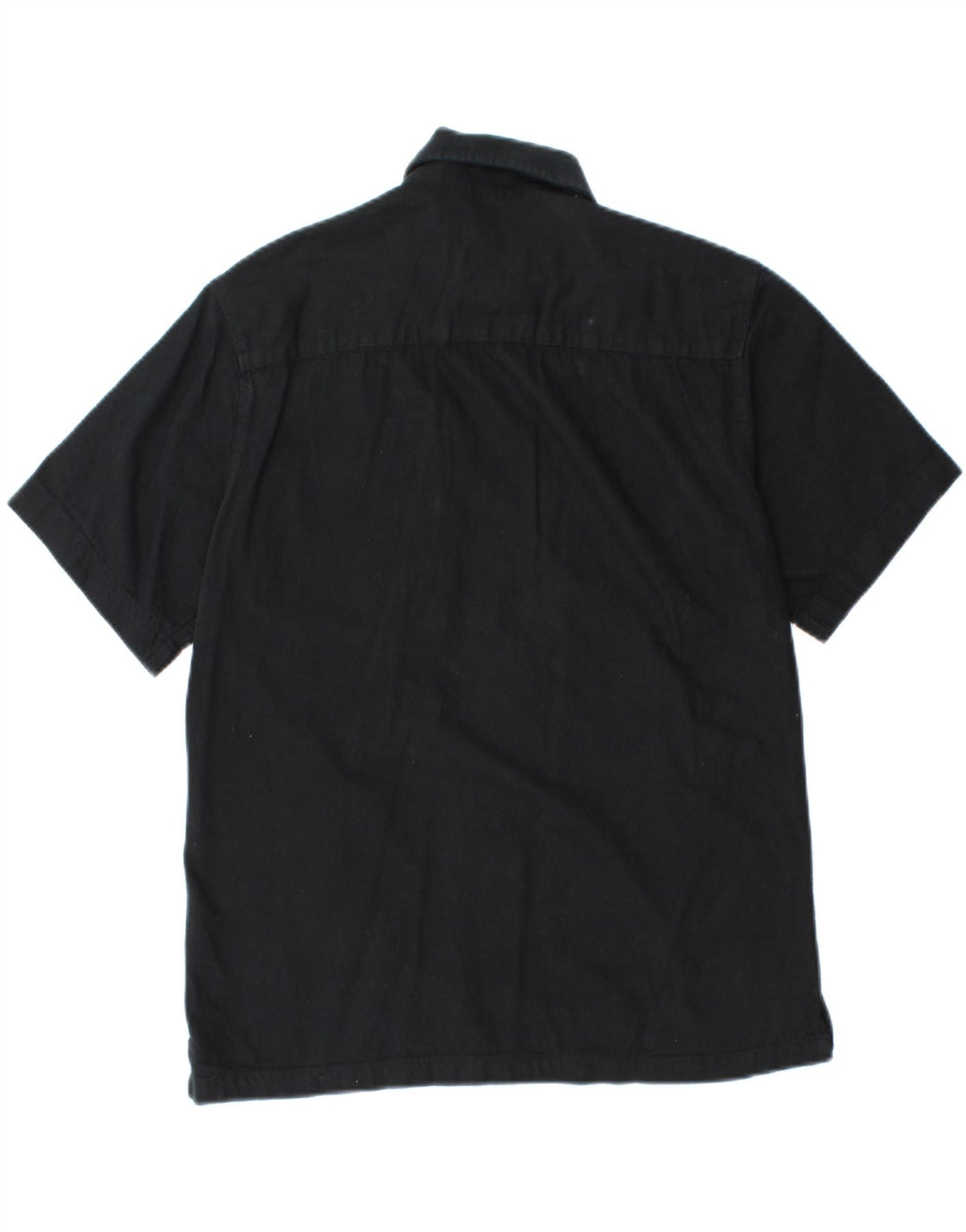 Jack & Jones Мужская рубашка обычного кроя с коротким рукавом, маленькая, черная, хлопковая