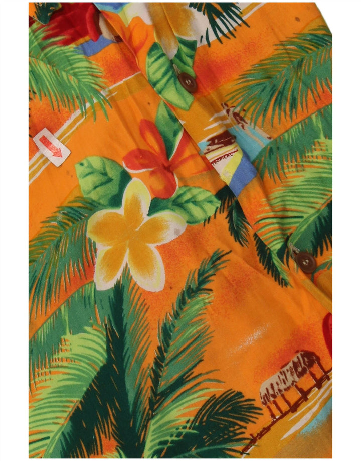 PETER ELLIOT Мужская рубашка с коротким рукавом, большая разноцветная гавайская рубашка с цветочным принтом