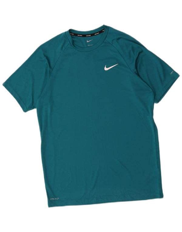 Мужская футболка Nike Dri Fit, средний синий полиэстер