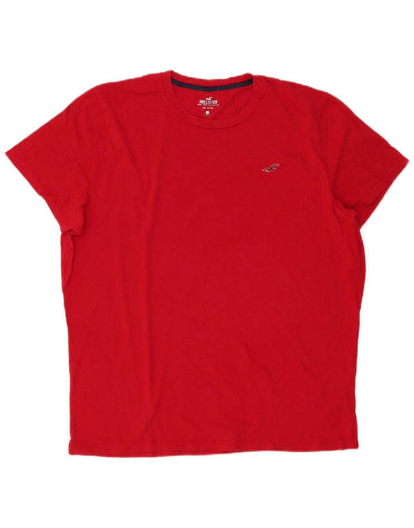 Мужская футболка Hollister 2XL красная, хлопок