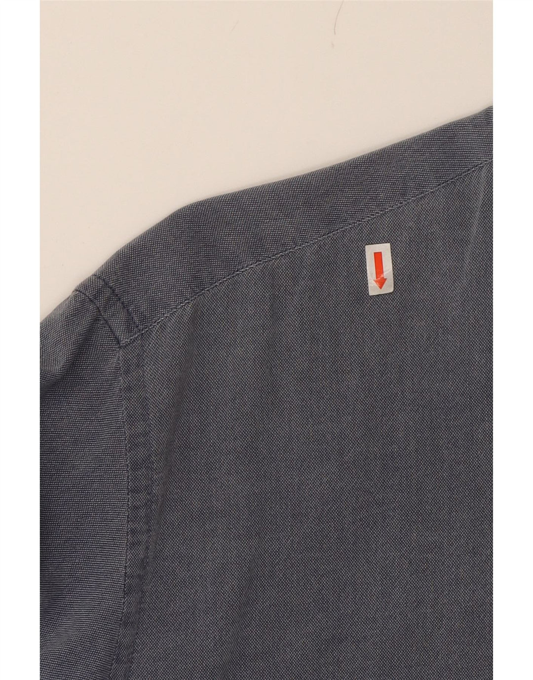 TRUSSARDI Mens Shirt Large Navy Blue Cotton Vintage Trussardi and Second-Hand Trussardi from Messina Hembry 