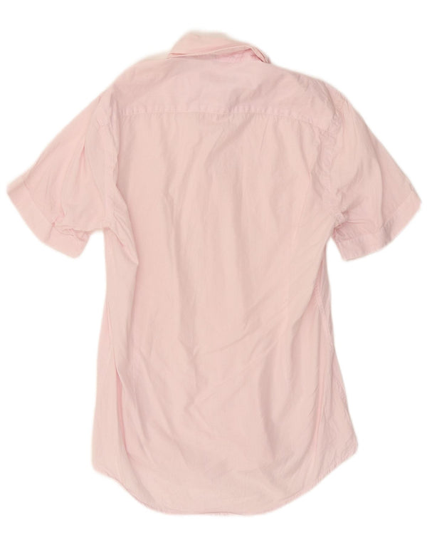 Мужская рубашка Daniele Alessandrini, размер 39 15 1/2, средний розовый в тонкую полоску