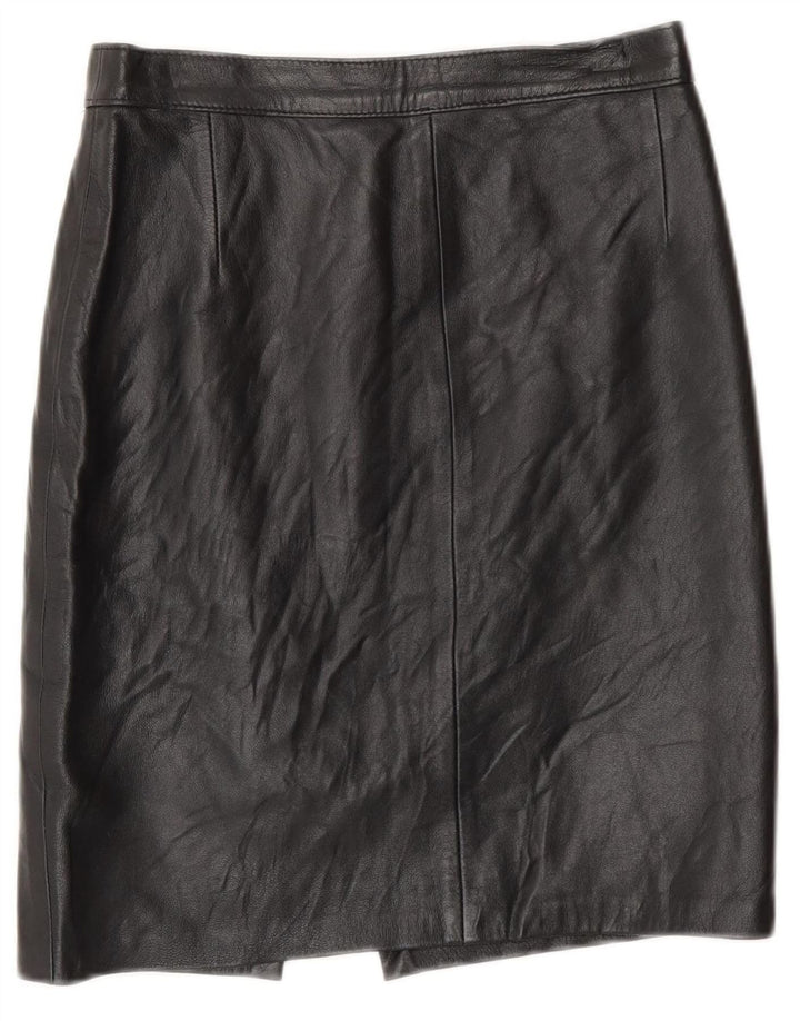 Винтажная женская кожаная юбка IT 42 Medium W26 Черная