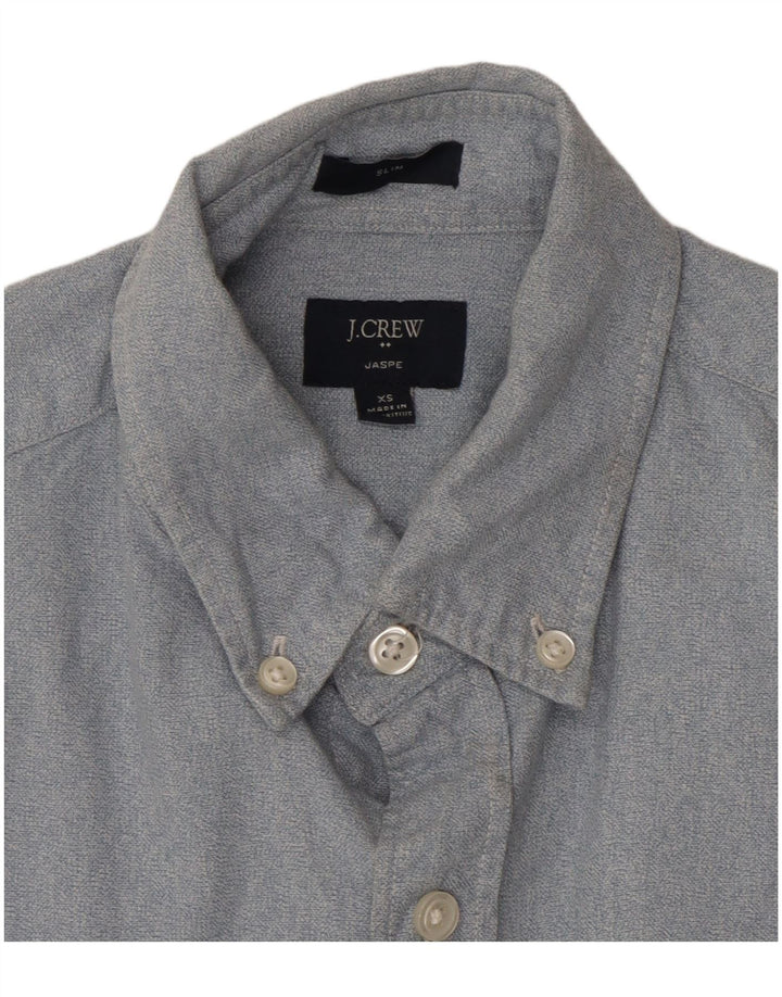 Мужская рубашка приталенного кроя J. CREW XS, синяя, хлопок