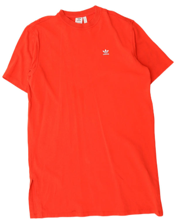 Женское платье-футболка оверсайз с рисунком Adidas UK 18 XL, красный хлопок