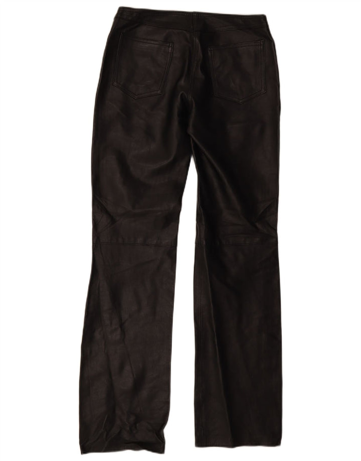 XETRA Женские кожаные брюки Bootcut IT 42 Medium W28 L32 Черные
