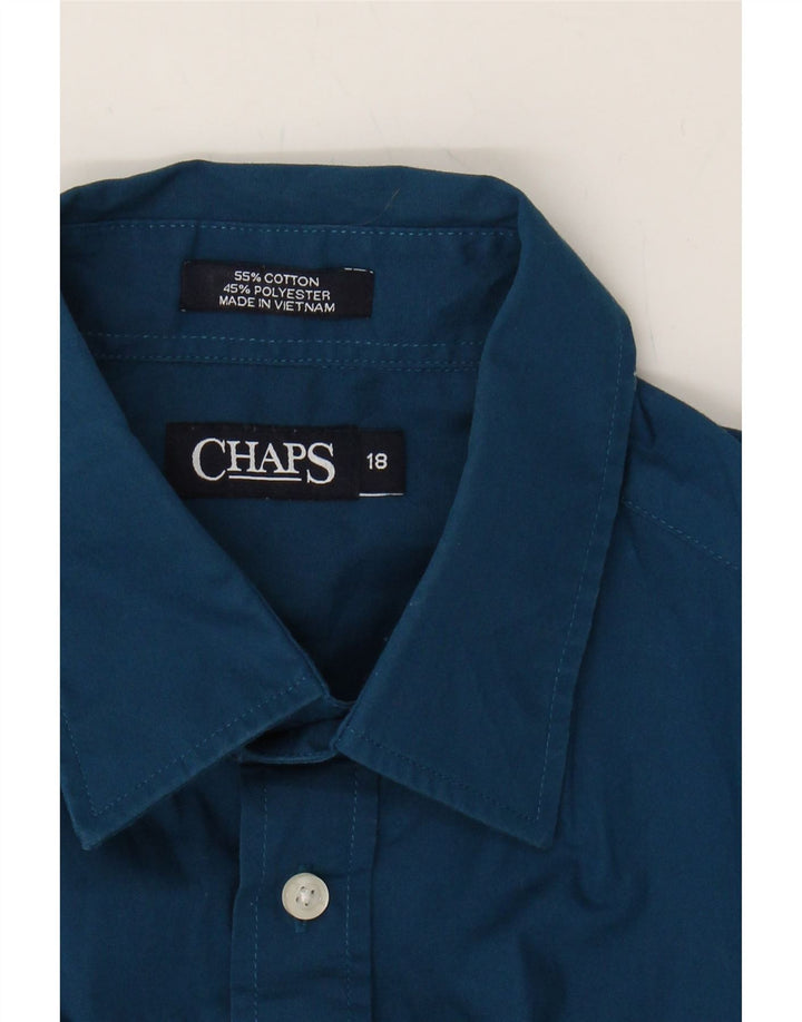 CHAPS Boys Shirt 15-16 Years Blue Cotton Vintage Chaps and Second-Hand Chaps from Messina Hembry 