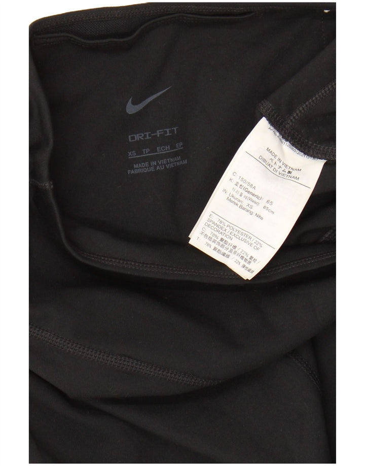 Женские леггинсы с рисунком NIKE UK 4 XS, черный полиэстер