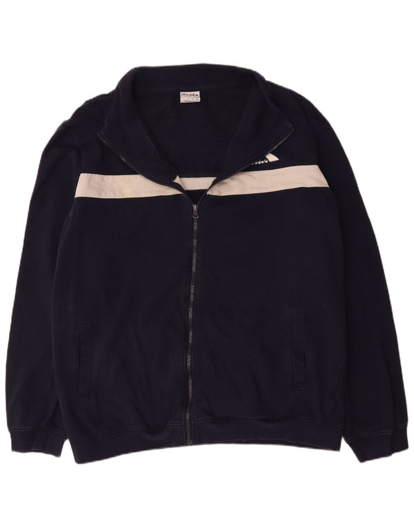 Мужской спортивный костюм Diadora, верхняя куртка 3XL, темно-синий, хлопок с цветными блоками
