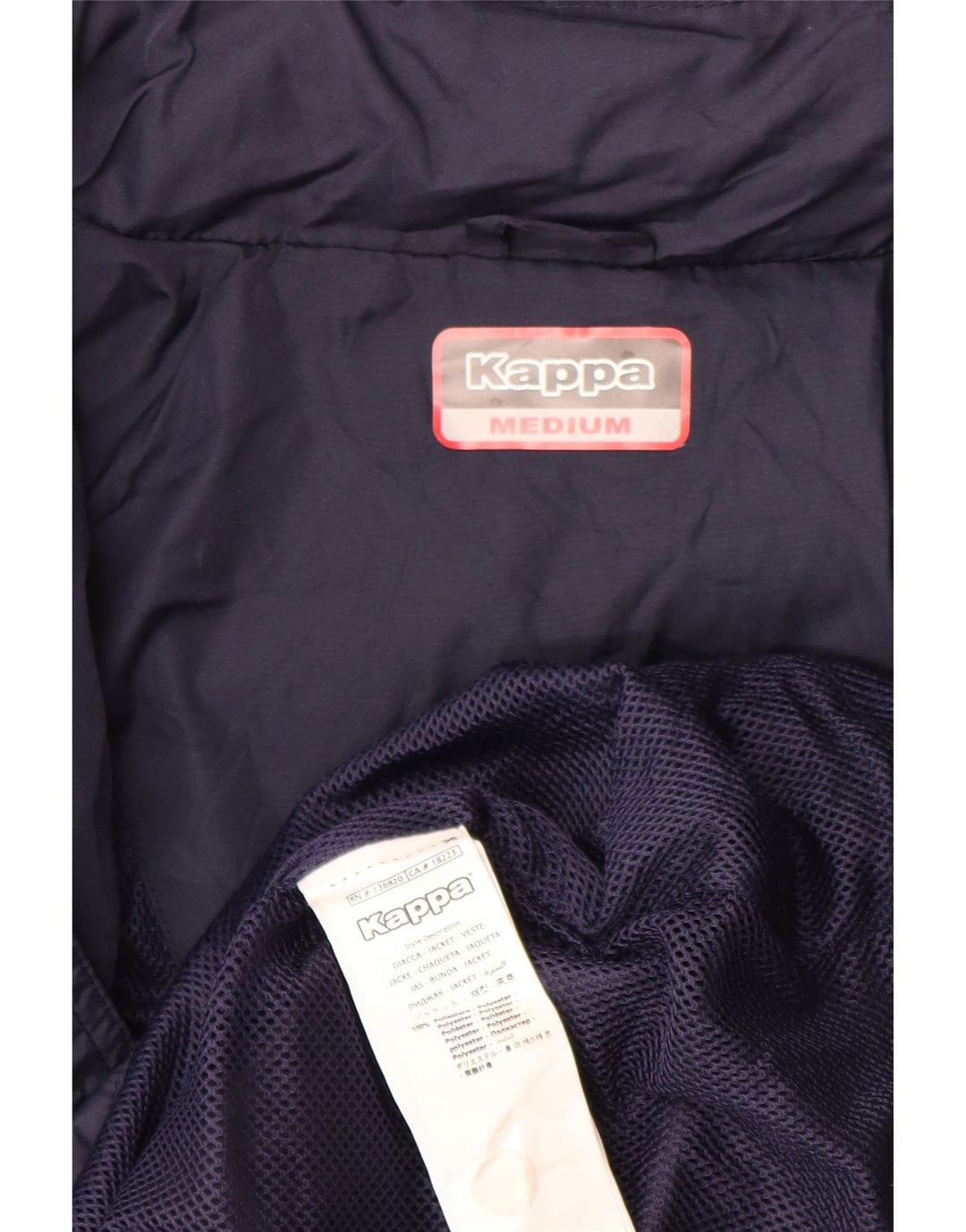 KAPPA Мужской спортивный костюм с капюшоном и графикой, верхняя куртка среднего размера, темно-синий, полиэстер