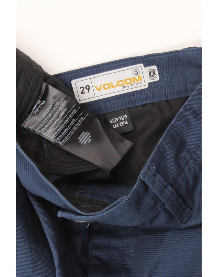 Мужские шорты чинос Volcom W29, маленькие, темно-синие, полиэстер