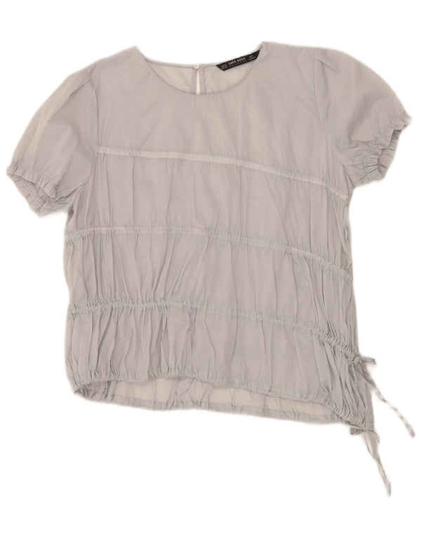 Женская блузка Zara Top UK 14, средний серый