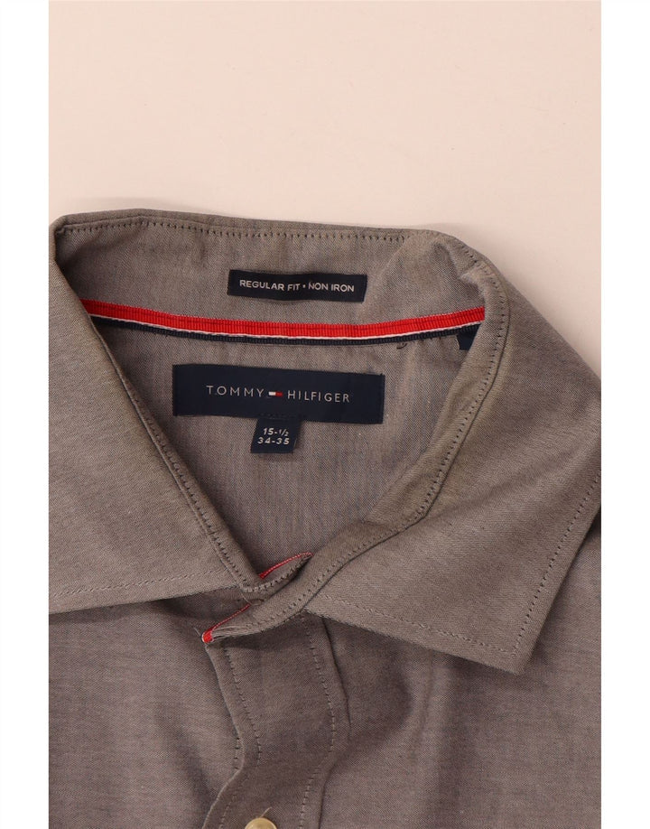 Мужская рубашка обычного кроя Tommy Hilfiger, размер 15, 1/2, средний серый хлопок