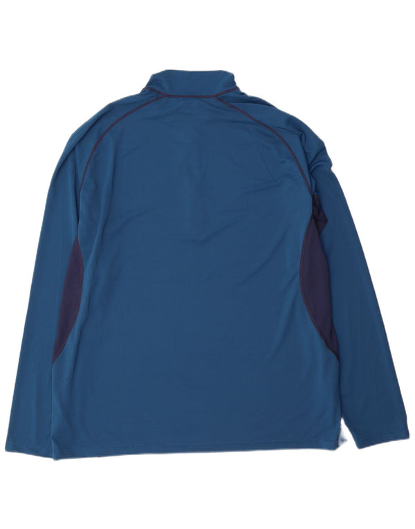 Berghaus Мужской пуловер с воротником на молнии, спортивный костюм, топ 2XL, синий с цветными блоками