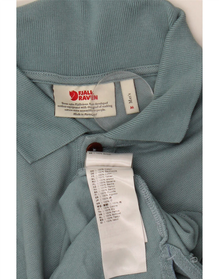 Мужская рубашка поло Fjall Raven, хлопок среднего синего цвета